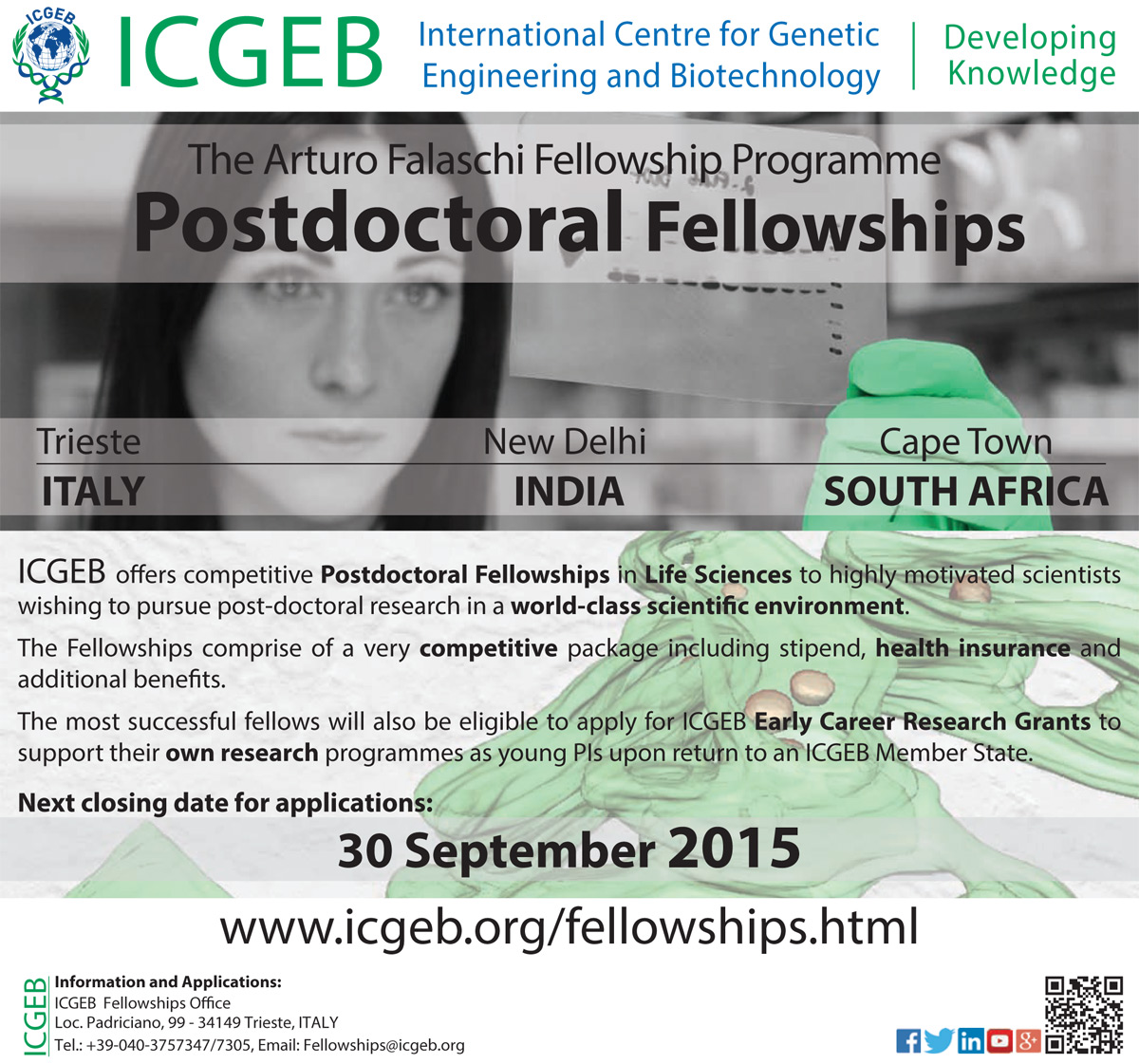 icgeb postdoctoral